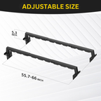 Adjustable Truck Bed Rack with 2 Cross Bars Heavy Duty Universal No Drilling Installation