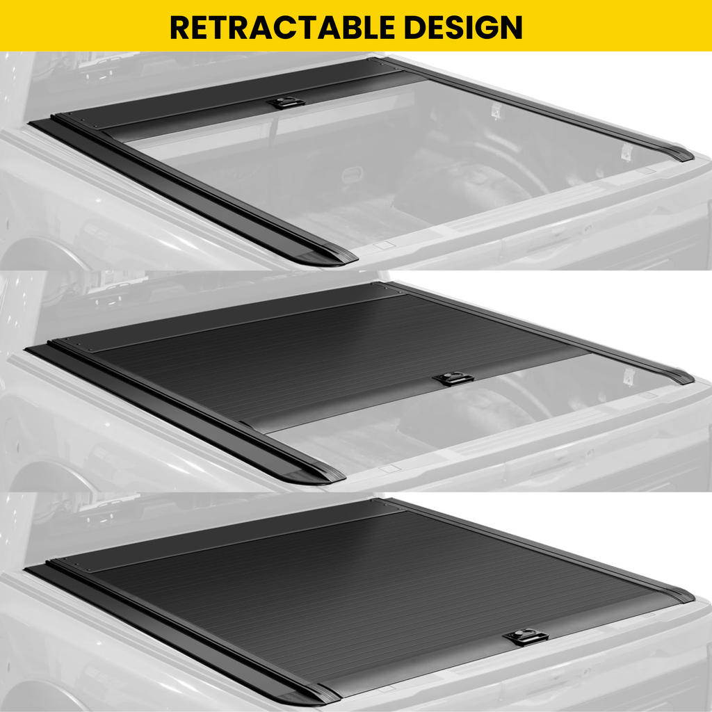 2016-2026 Toyota Tacoma 5FT Bed Retractable Tonneau Cover Password Lock & OE Track System