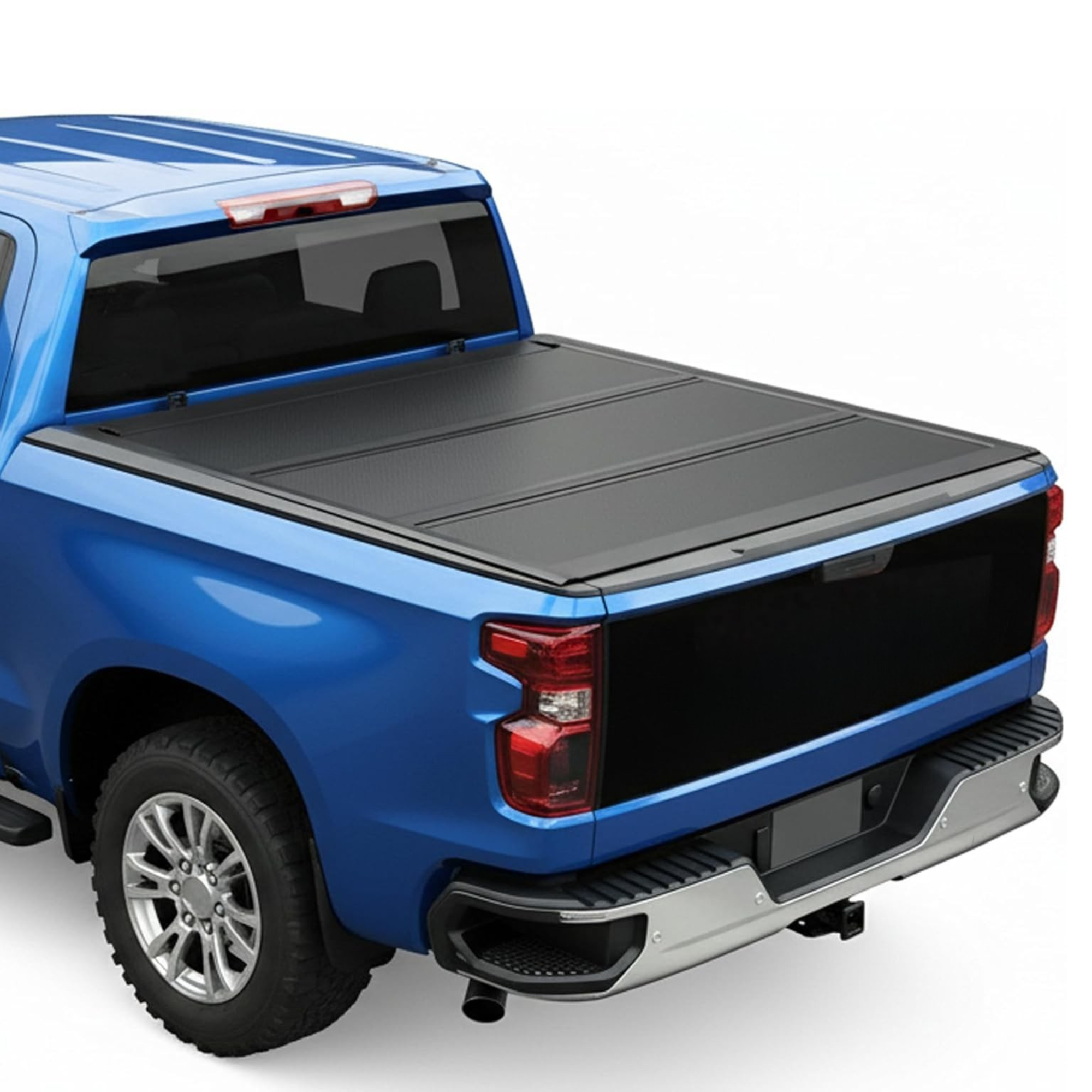 Low-Profile Hard Tri-Fold Tonneau Cover 6.6FT Truck Bed With Track System